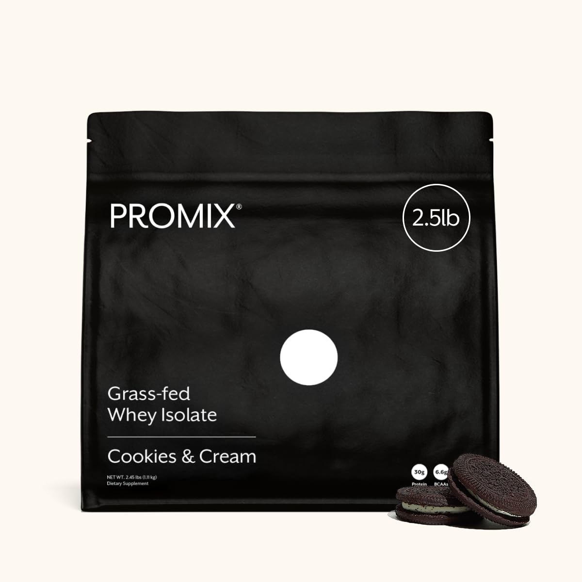ProMix Nutrition envase frontal Cookies & Cream, presentación clara y confiable