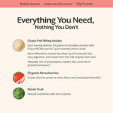 ProMix Nutrition ingredientes: polvo de fresa orgánico y extracto de vainilla, sabor natural