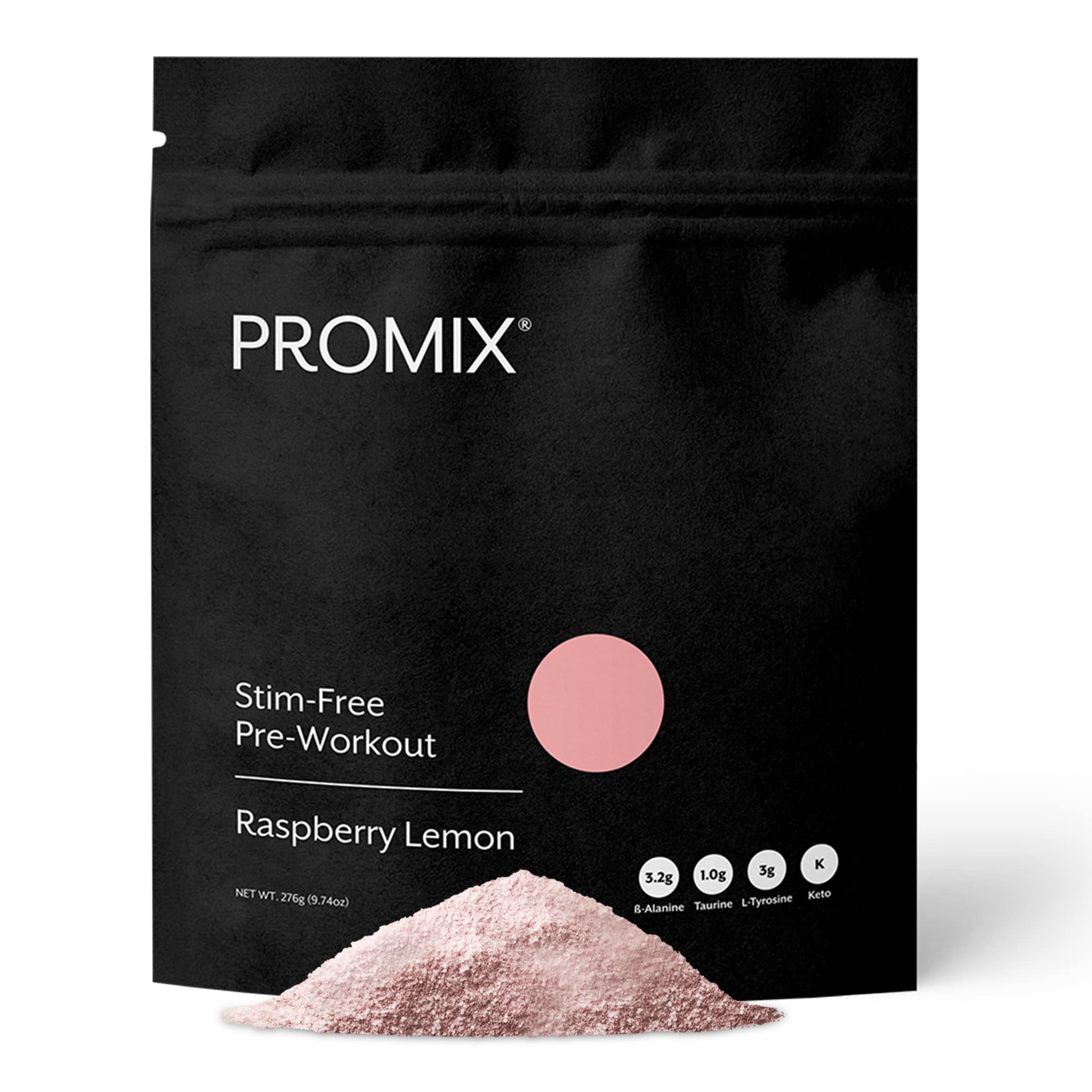 ProMix Nutrition frasco frontal mostrando etiqueta y sabor frambuesa-limón