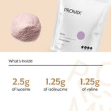 Promix bebida preparada en vaso durante entrenamiento mostrando hidratación y sabor
