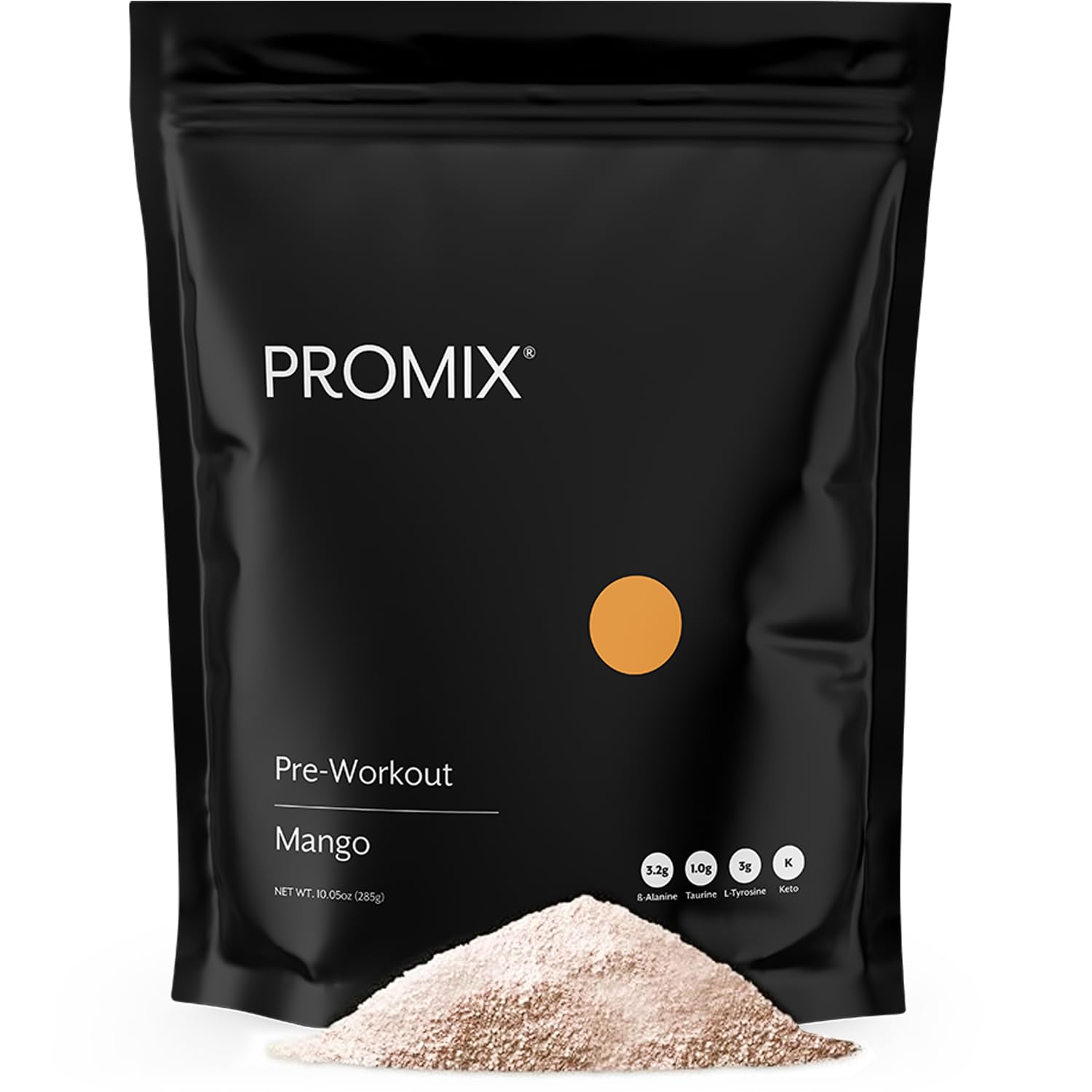 ProMix Nutrition frasco frontal mango mostrando diseño y beneficios