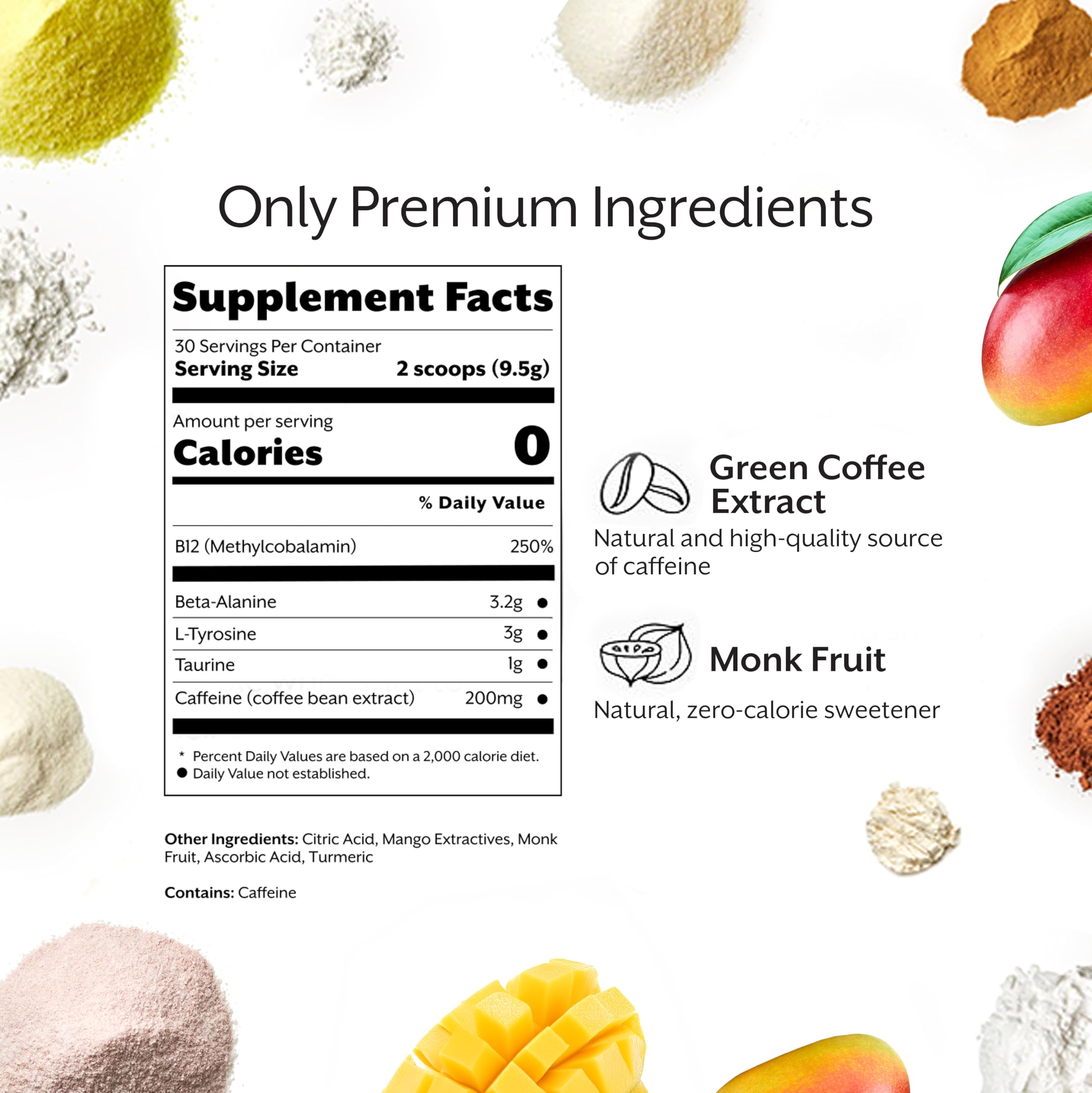 ProMix Nutrition textura del polvo mango, mezcla fácil y sin grumos
