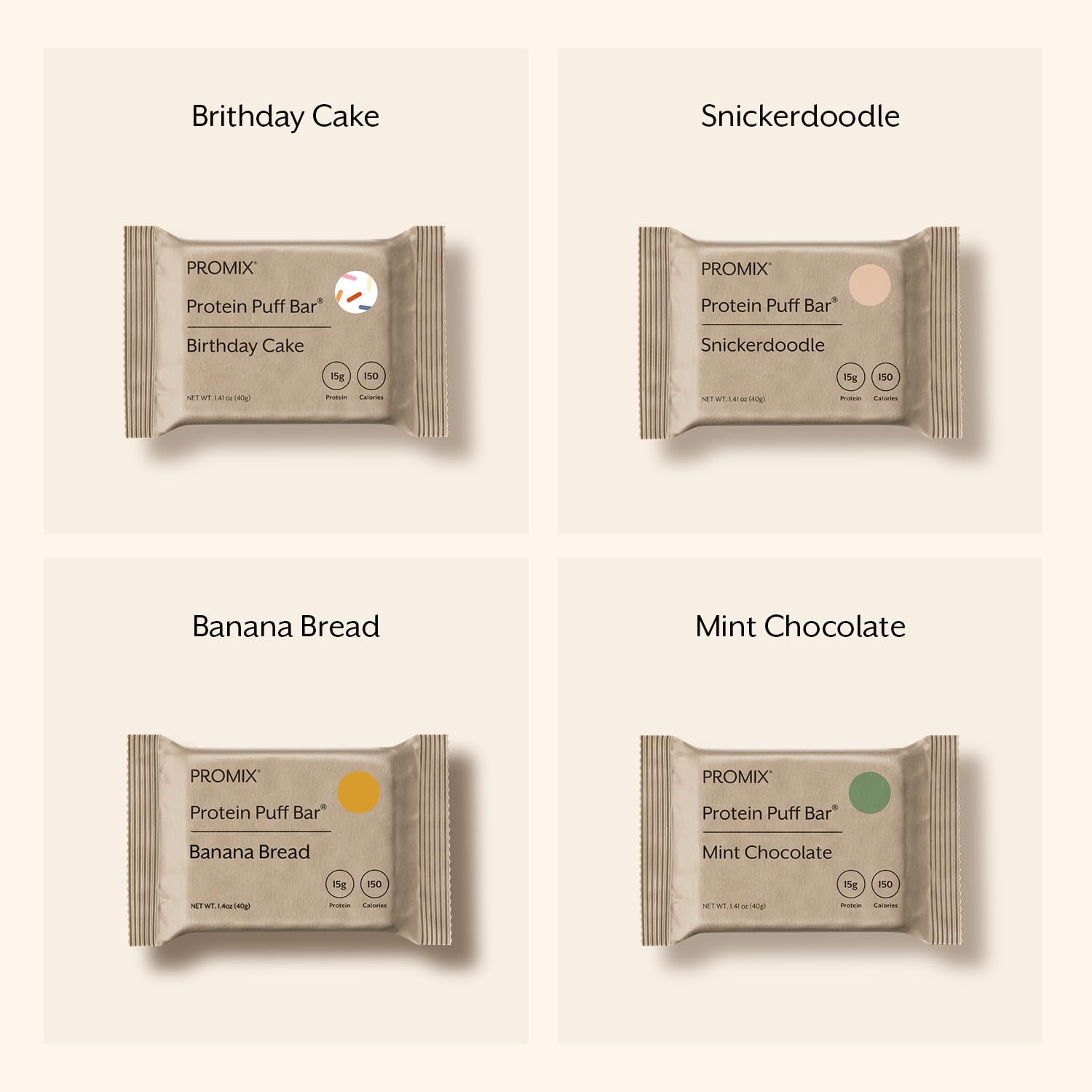 ProMix caja abierta con 12 barras, variedad de sabores para compartir