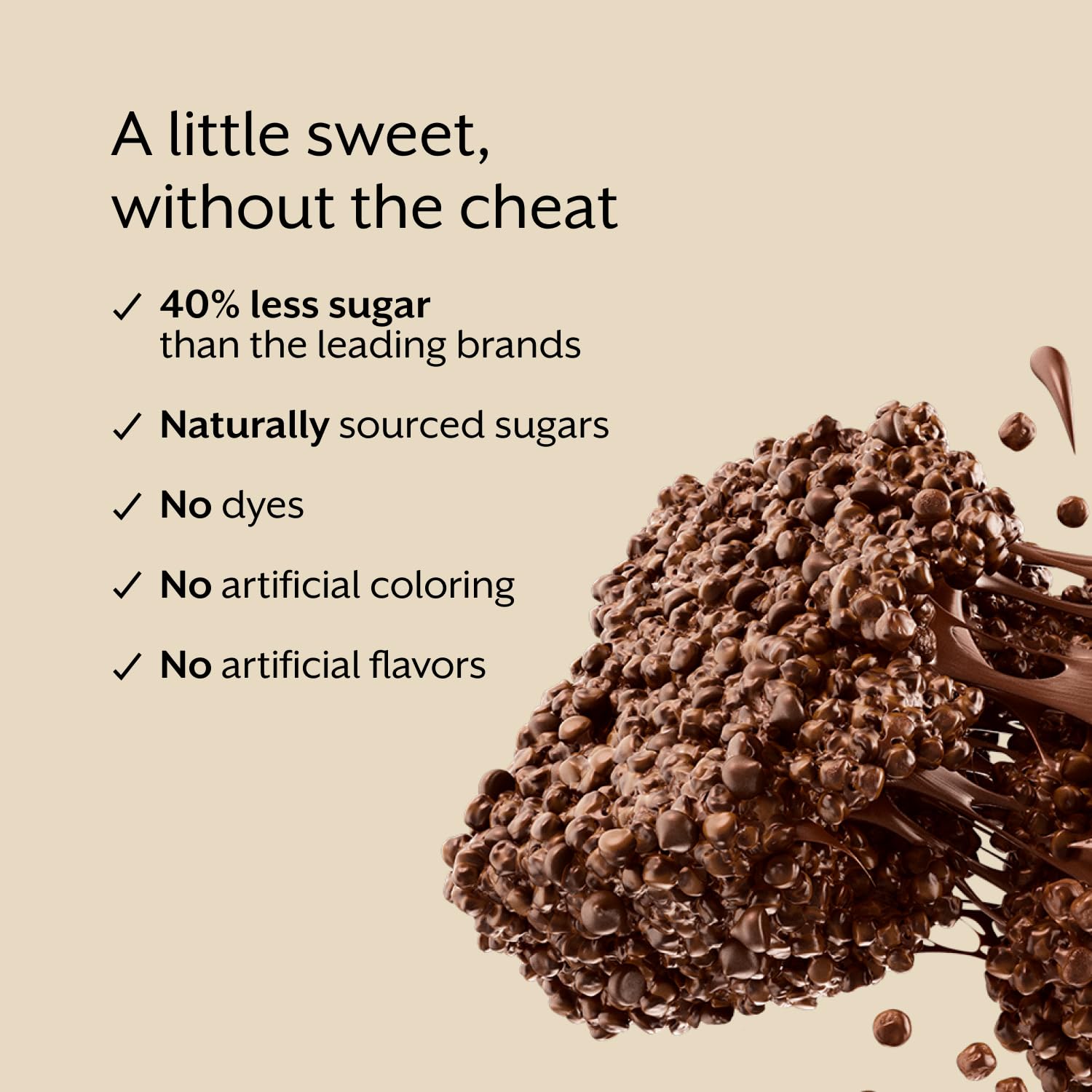 ProMix barrita abierta con chocolate y malvavisco, atractivo sabor