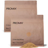 ProMix Nutrition envase frontal Raw Chocolate muestra cantidad y sello limpio