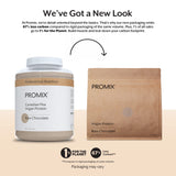 ProMix textura del polvo y cacao crudo, fácil de mezclar y sabor natural