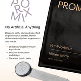 ProMix Nutrition textura del polvo Mixed Berry disolución rápida y sabor natural