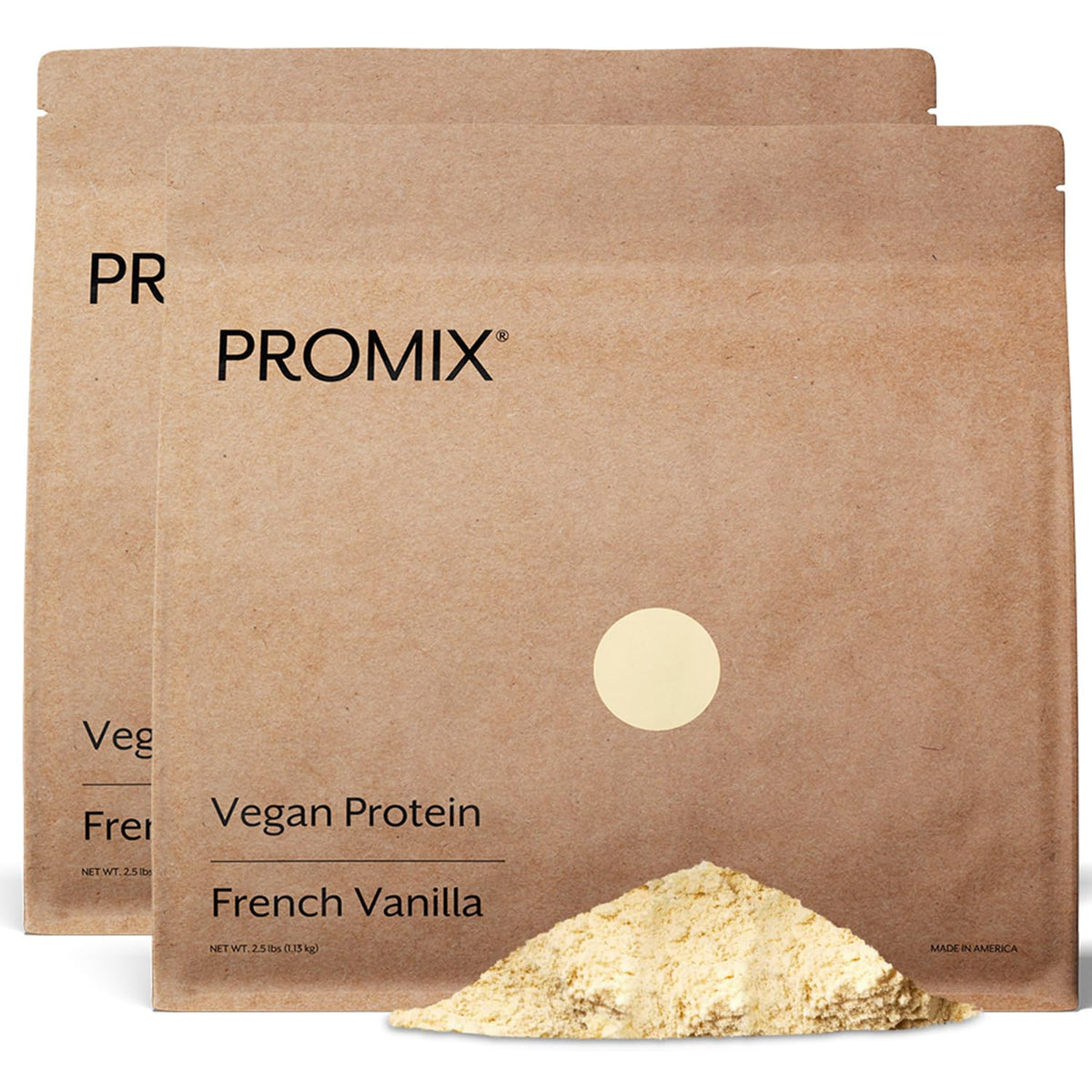 ProMix Nutrition envase frontal de 5 lb mostrando marca y sabor vainilla, confianza en calidad