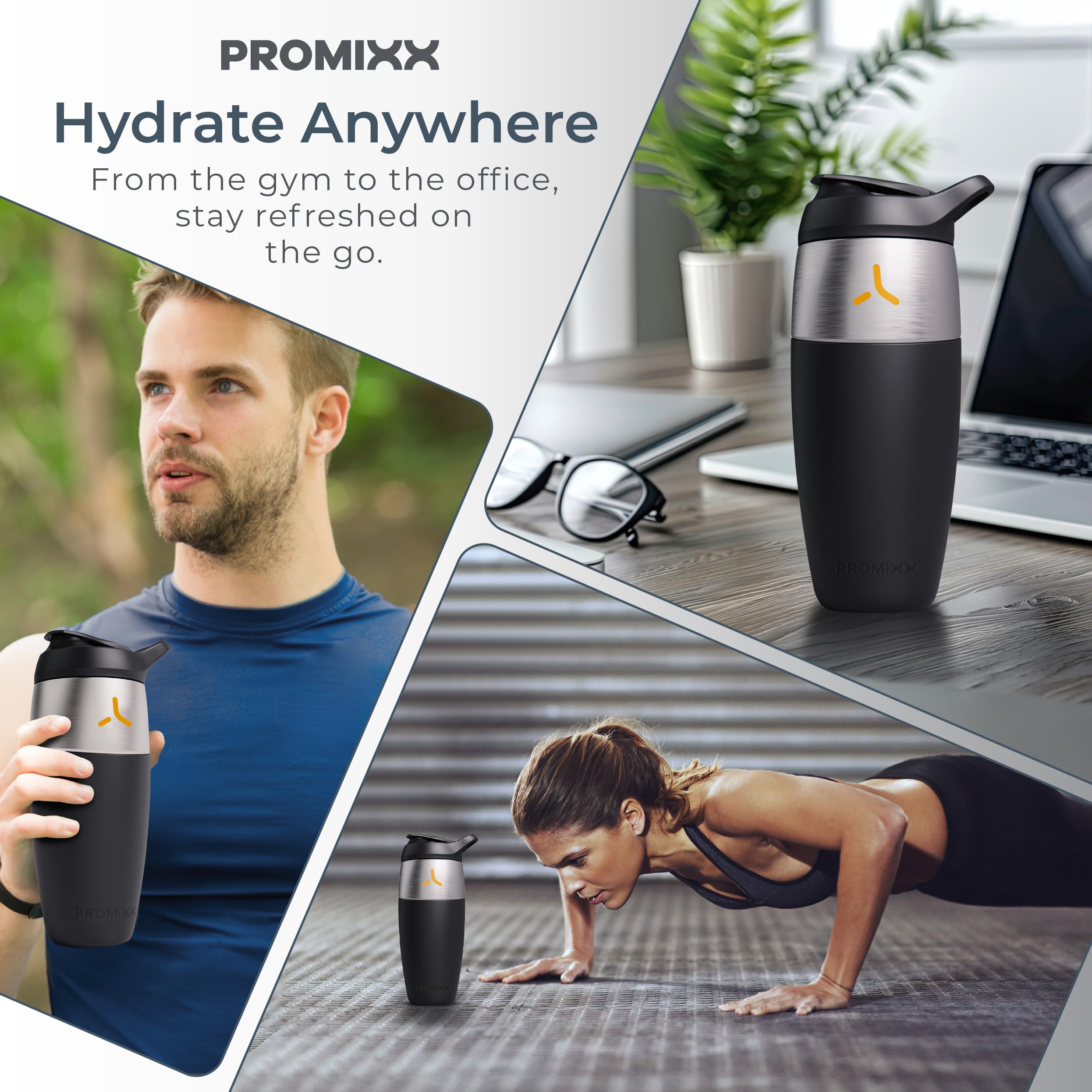 PROMIXX en mochila demostrando diseño 100% a prueba de fugas