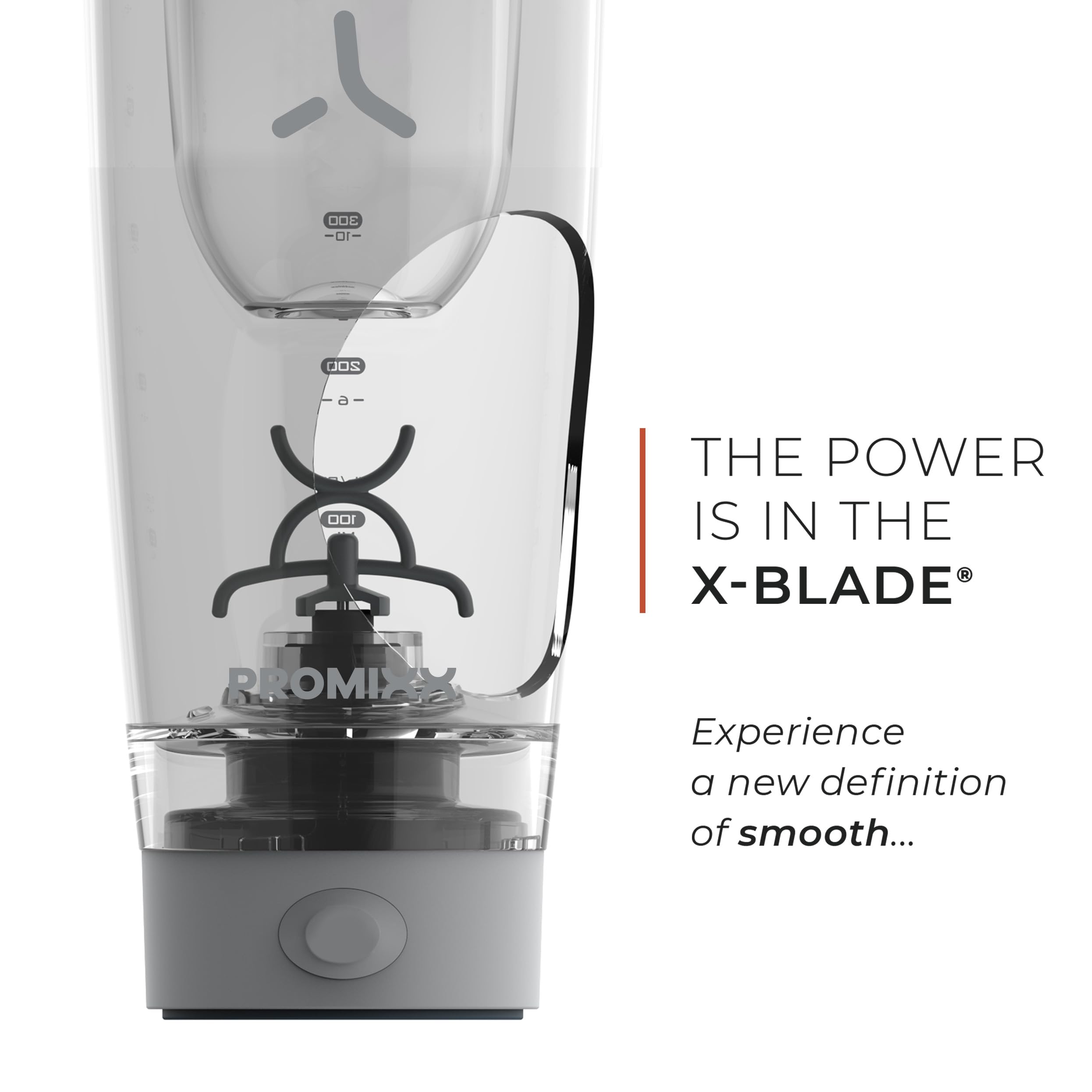 Promixx comparación de tamaño 600 ml mostrando capacidad real