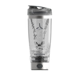 Promixx botella frontal plateada mostrando diseño elegante y portabilidad