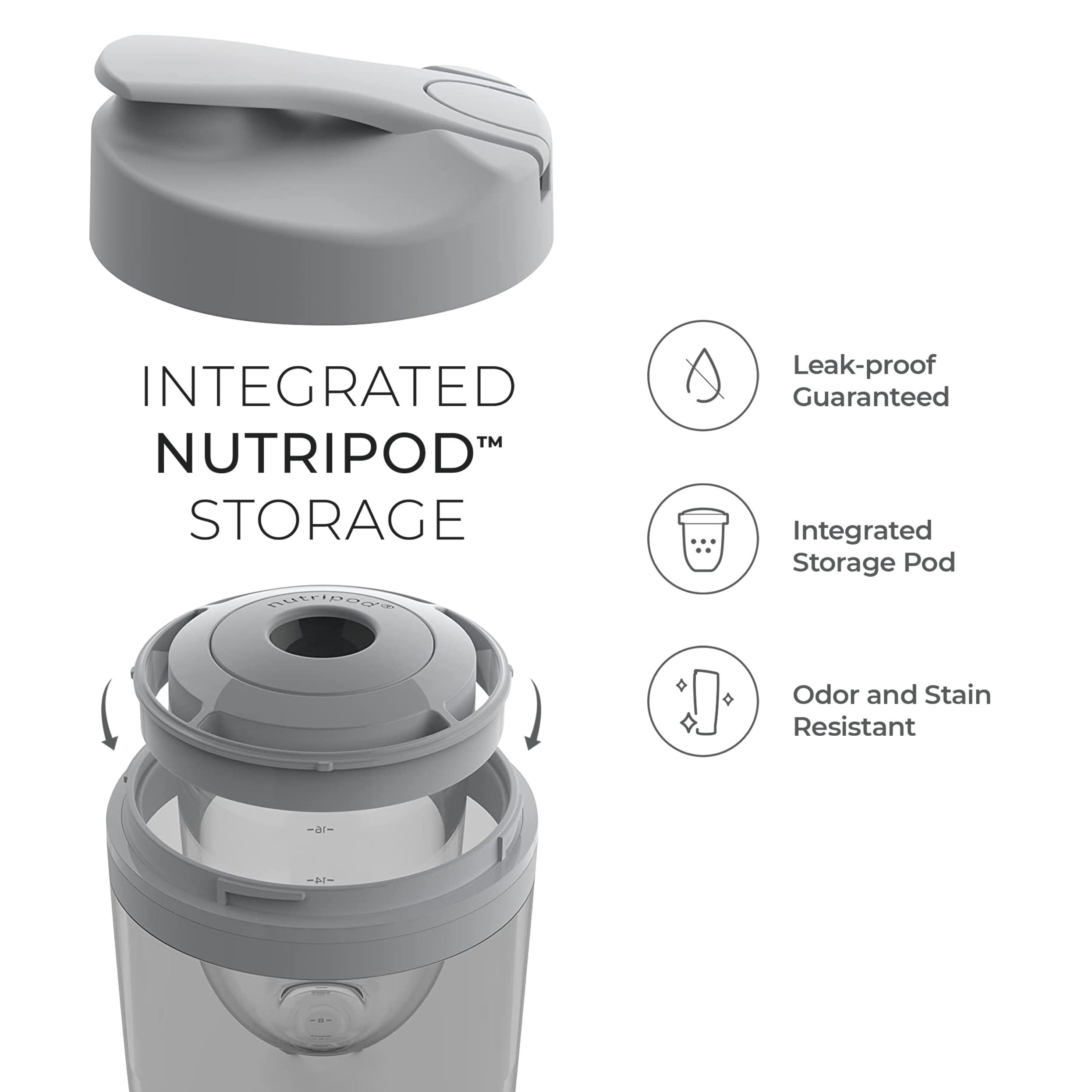 PROMIXX NUTRiPOD abierto para llevar suplementos separados fácilmente
