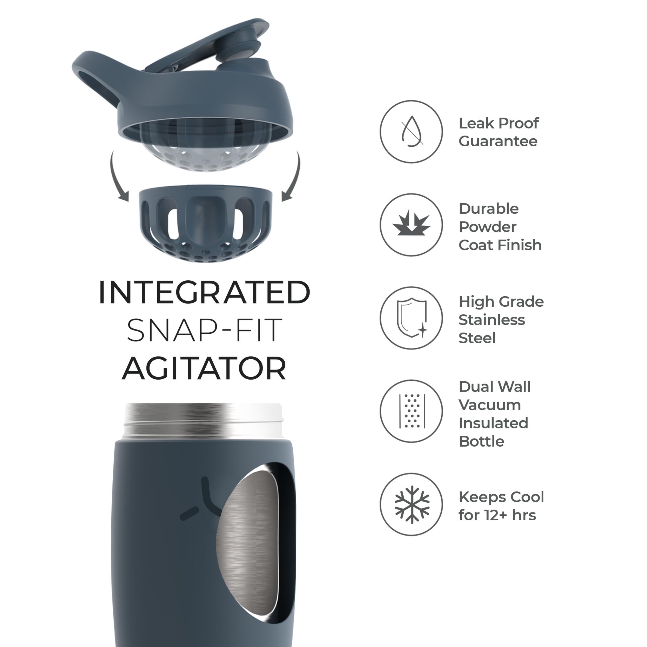 PROMIXX agitador integrado desmontable para mezclas sin grumos