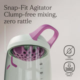 PROMIXX detalle del agitador snap-fit, mezcla silenciosa y sin grumos