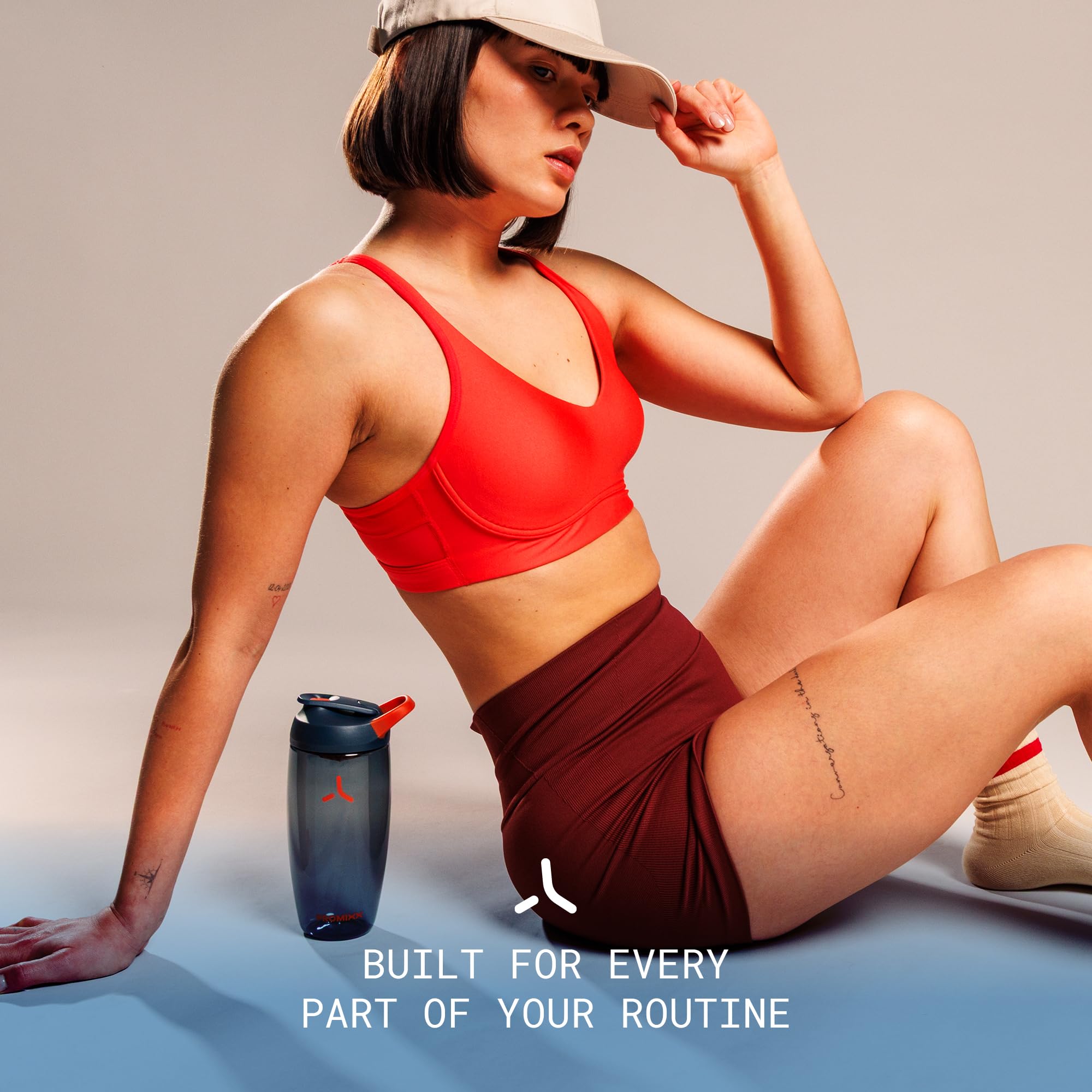 PROMIXX detalle del agitador snap-fit ofreciendo mezcla silenciosa y sin grumos