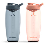 PROMIXX botella frontal mostrando diseño y capacidad, aporta mezclas consistentes