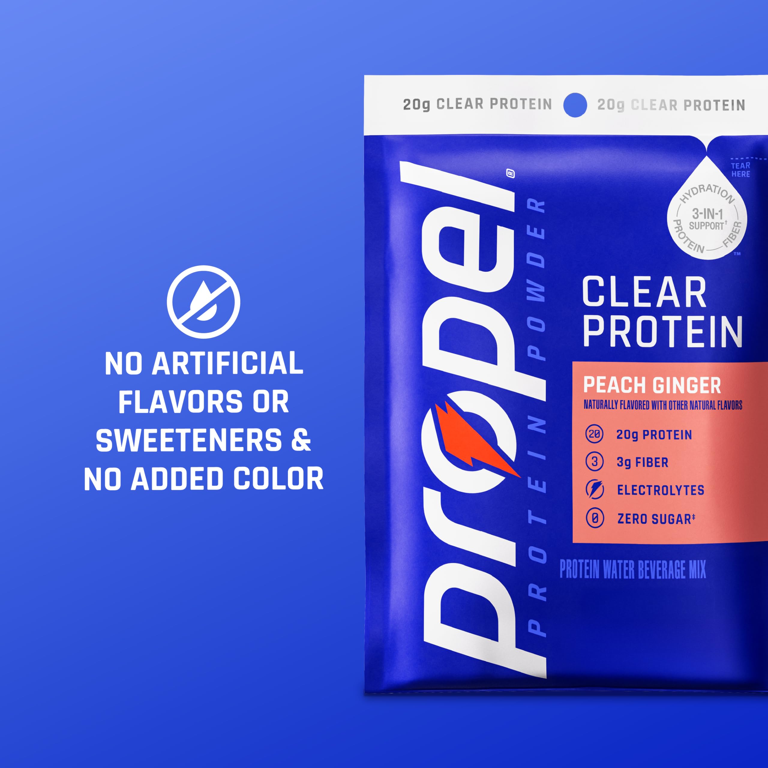 Propel ingredientes con enfoque en proteína de suero y fibra para apoyo