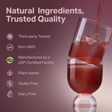 Proper etiqueta con lista de ingredientes y certificaciones visibles