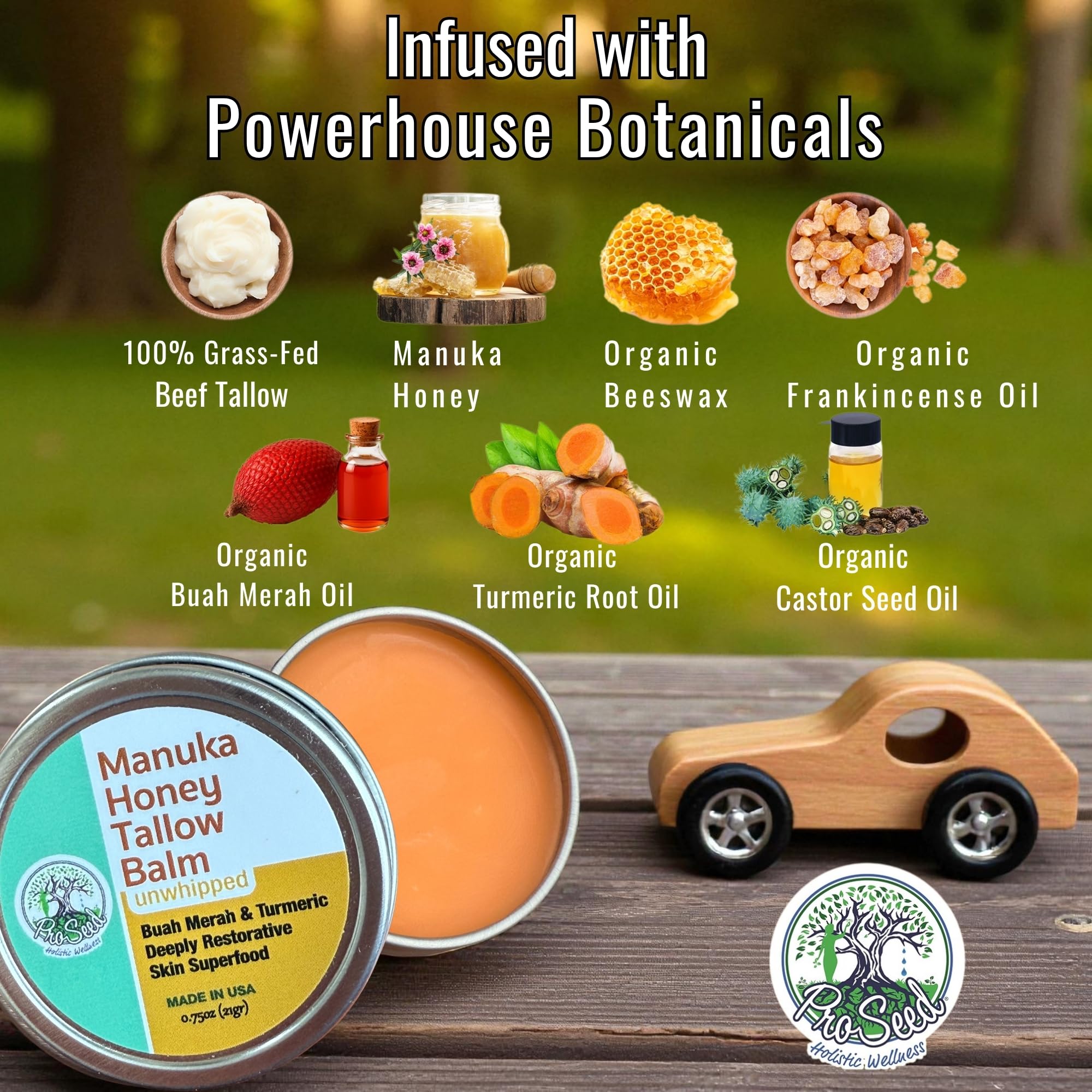 ProSeed Holistic Wellness textura sólida derretida a temperatura corporal, aplicación concentrada