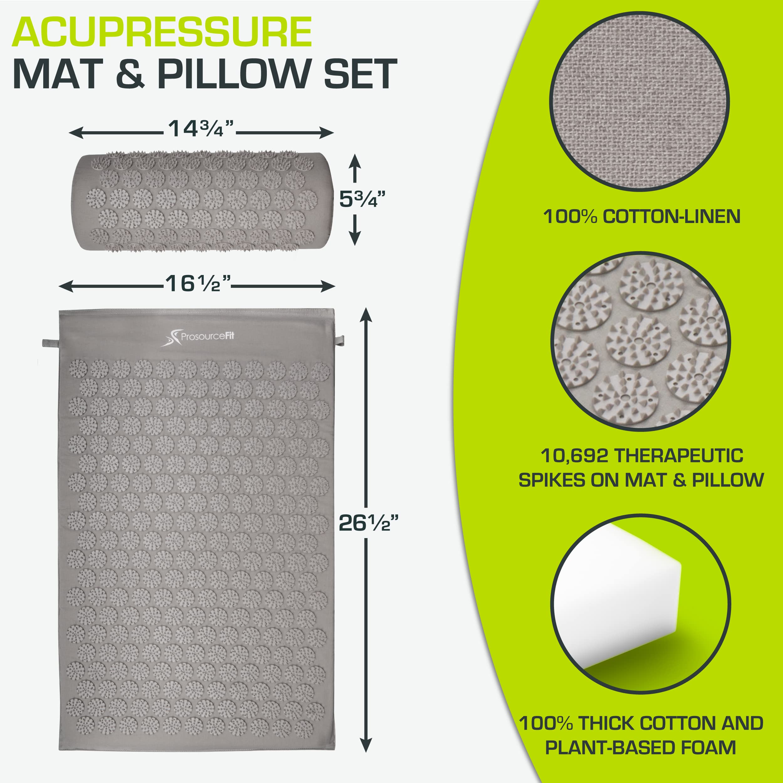 ProSource almohada detalle de textura que apoya cuello y alivia tensión