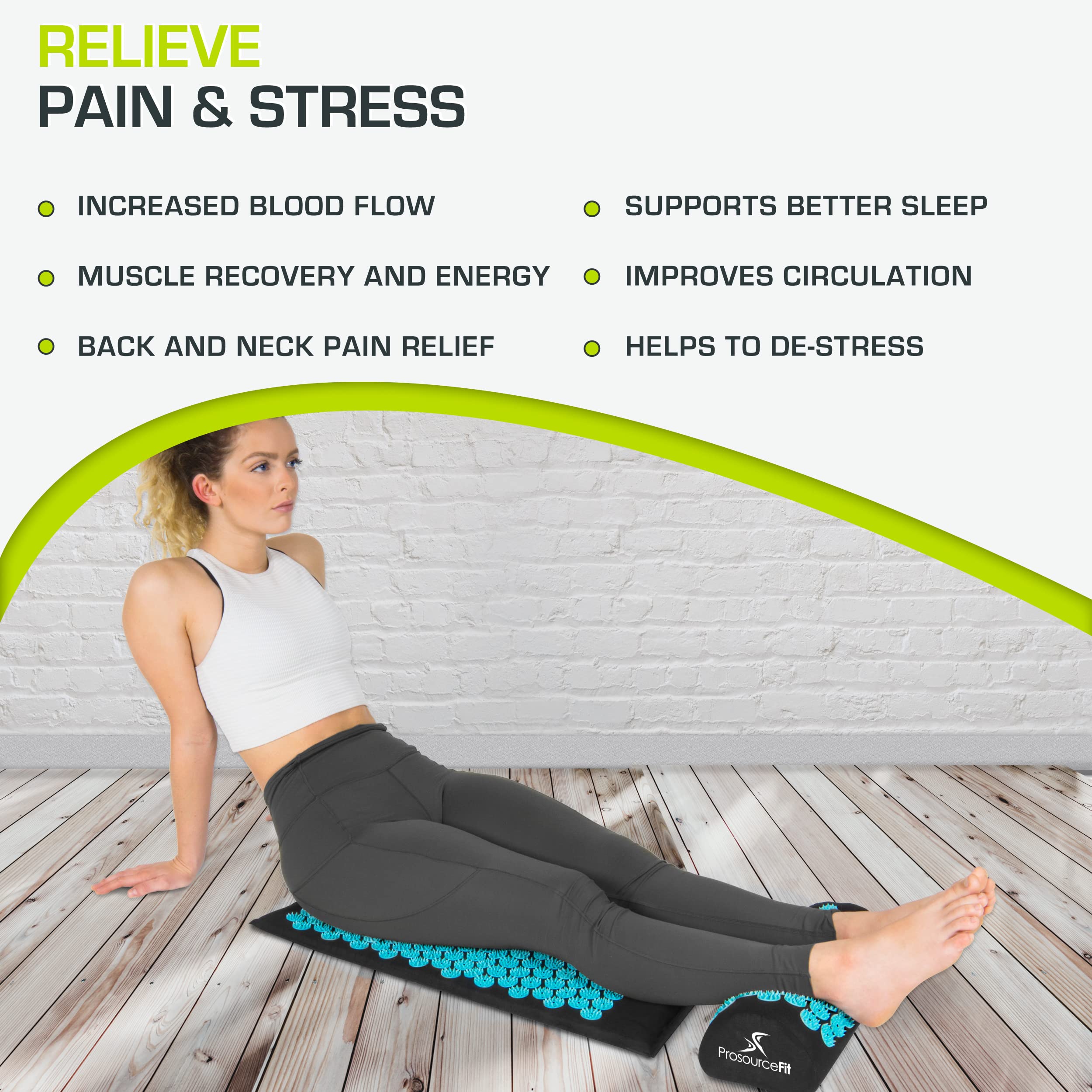 ProSource persona usando tapete en postura de yoga, relajación post-ejercicio