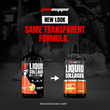 Comparación de tamaño de ProSupps Amino23 frente a una mano, escala real y porciones