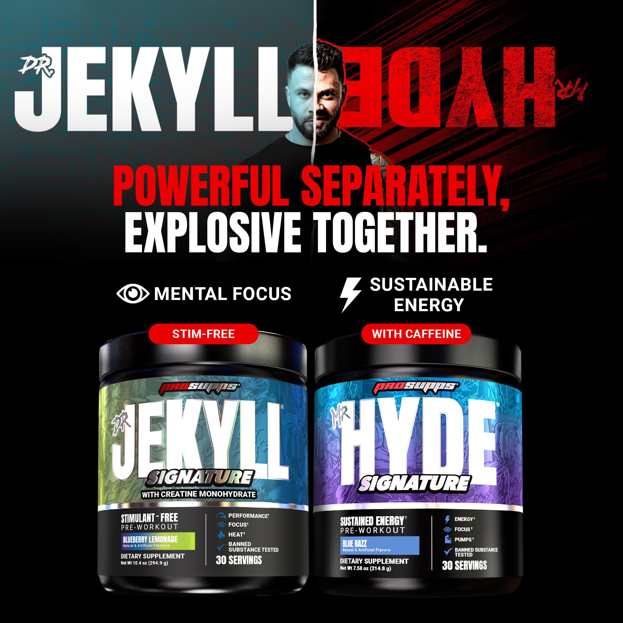 ProSupps Dr. JEKYLL etiqueta con lista de ingredientes transparentes y seguridad