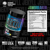 Envase de ProSupps Dr. Jekyll sostenido en mano mostrando tamaño y porciones