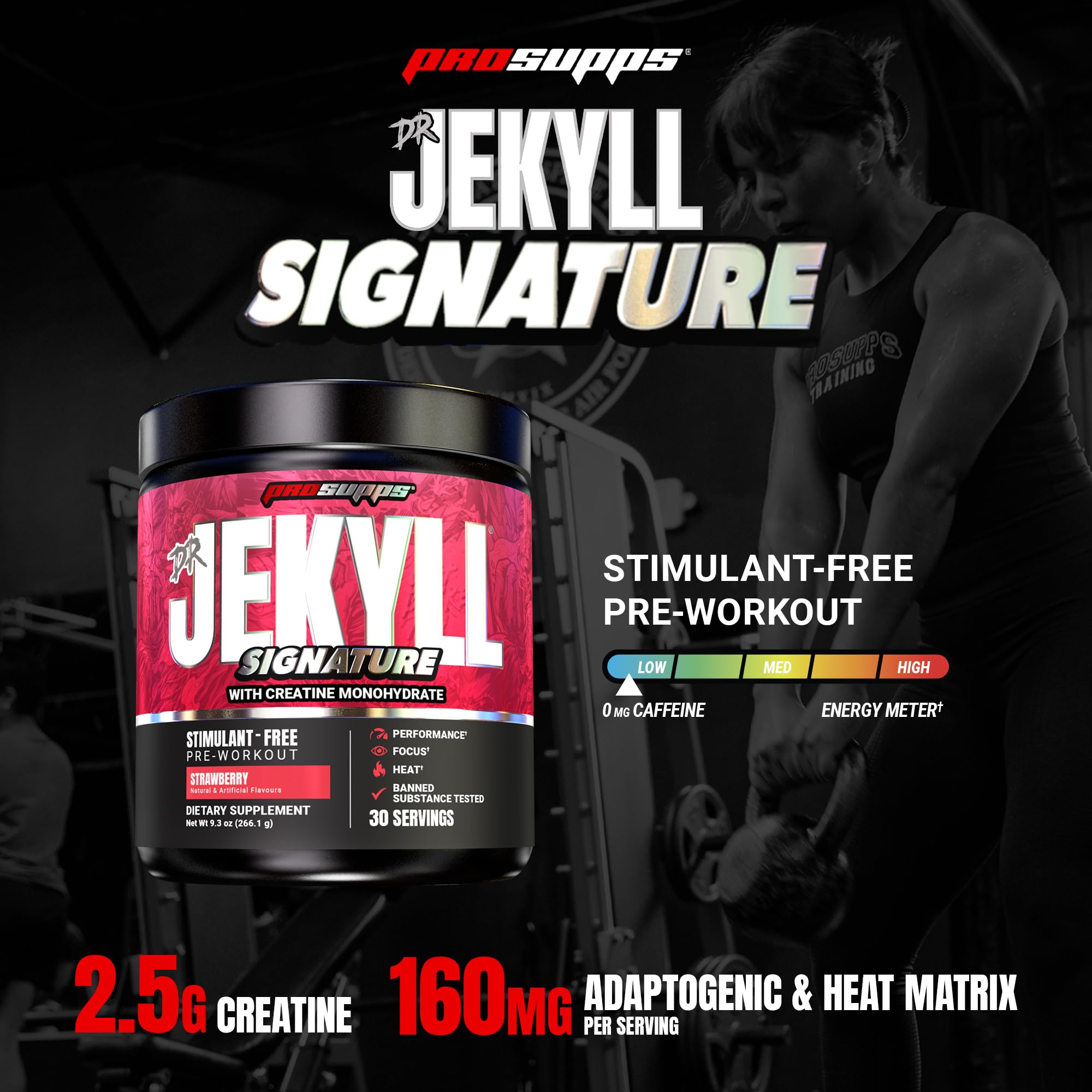 ProSupps Dr. JEKYLL textura del polvo rosa para mezcla fácil y sabor agradable