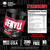 ProSupps Dr. JEKYLL atleta en gimnasio usando el pre-entreno sin cafeína