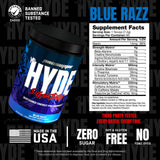 Etiqueta nutricional de ProSupps Mr. Hyde con ingredientes y cafeína clara