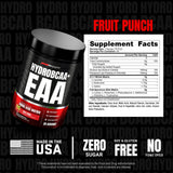 ProSupps HydroBCAA etiqueta con ingredientes y pruebas de calidad visibles