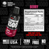 ProSupps L-Carnitine Liquid ingredientes destacados mostrando L-carnitina y vitamina B5
