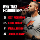 Cucharada servida de ProSupps L-Carnitine lista para tomar antes del entrenamiento