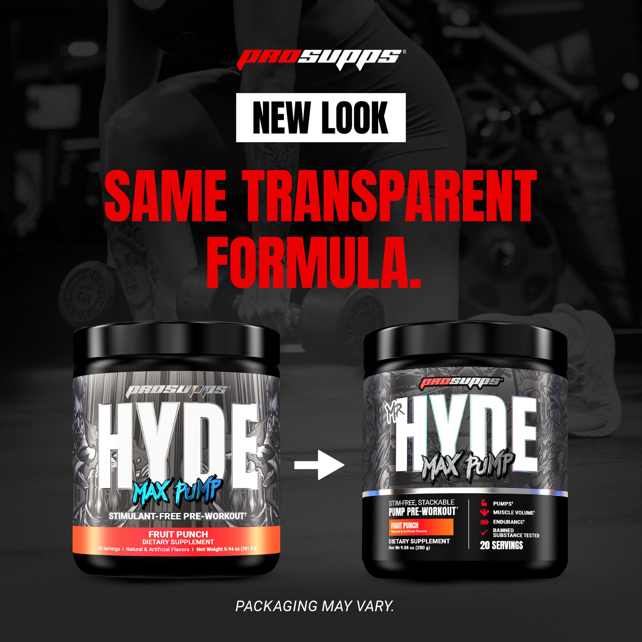 ProSupps Mr. Hyde Max Pump etiqueta nutricional legible, para verificar ingredientes y transparencia
