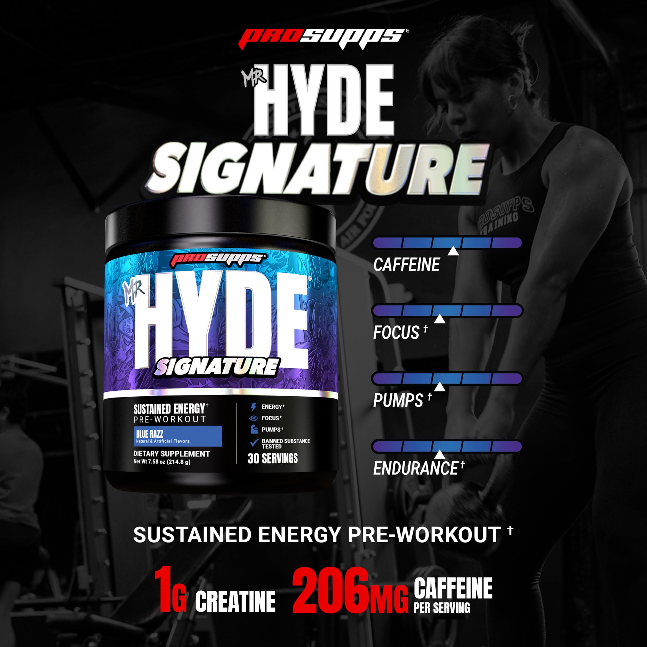 ProSupps Mr. Hyde textura del polvo en cucharada para mezcla rápida