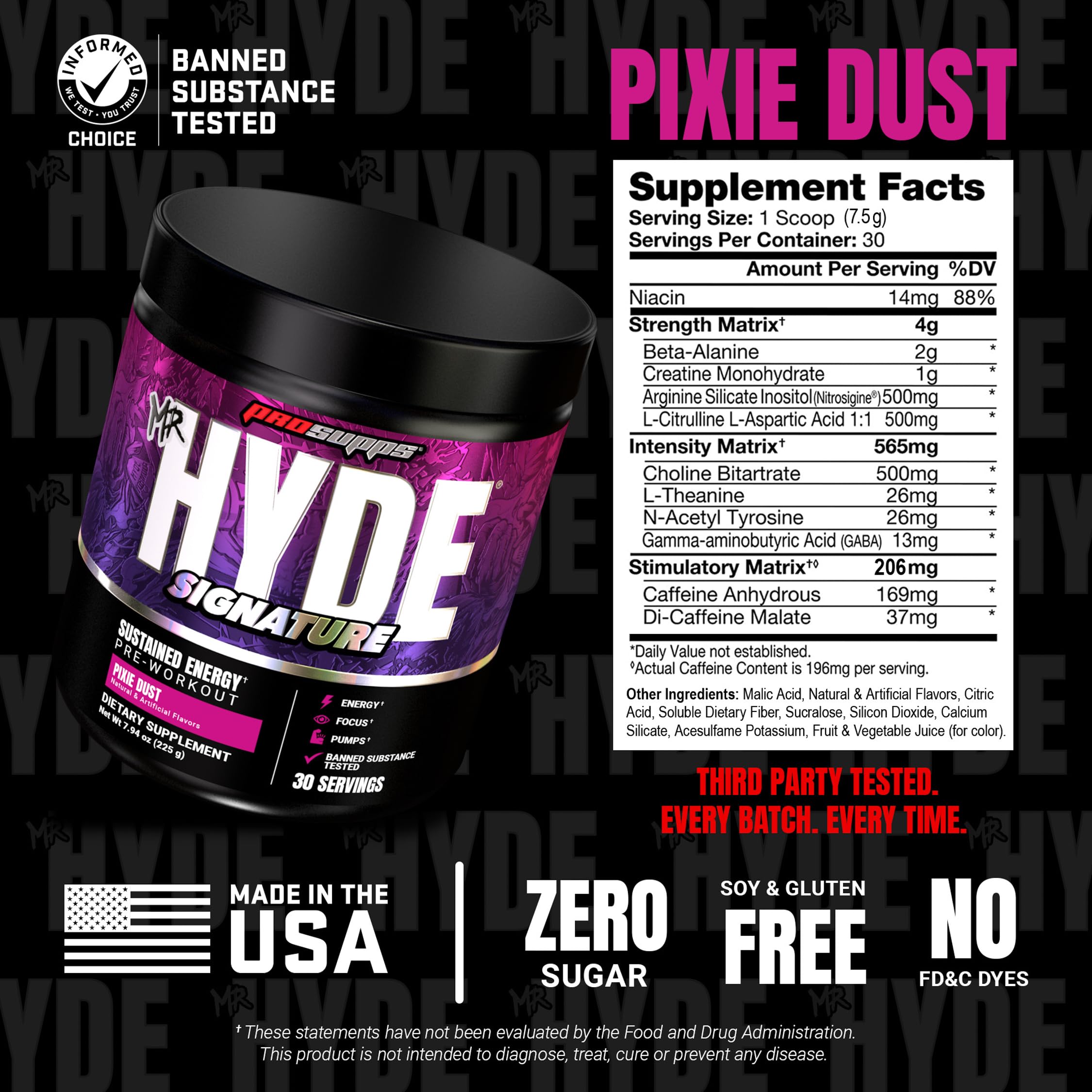 ProSupps Mr. Hyde etiqueta con ingredientes claros y dosis visibles