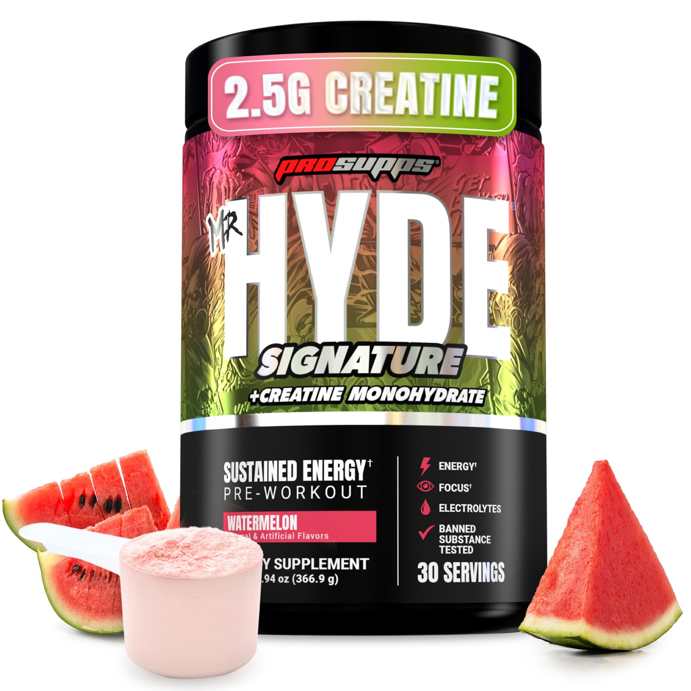 ProSupps Mr. Hyde V2 vista frontal del envase muestra información clara