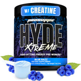ProSupps Mr. Hyde Xtreme envase frontal mostrando sabor Blue Razz y 30 raciones