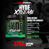 ProSupps Mr. Hyde Xtreme textura del polvo en primer plano para ver mezcla fina y solubilidad rápida
