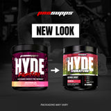 ProSupps Mr. HYDE tarro abierto con cuchara medidora que muestra control de dosis