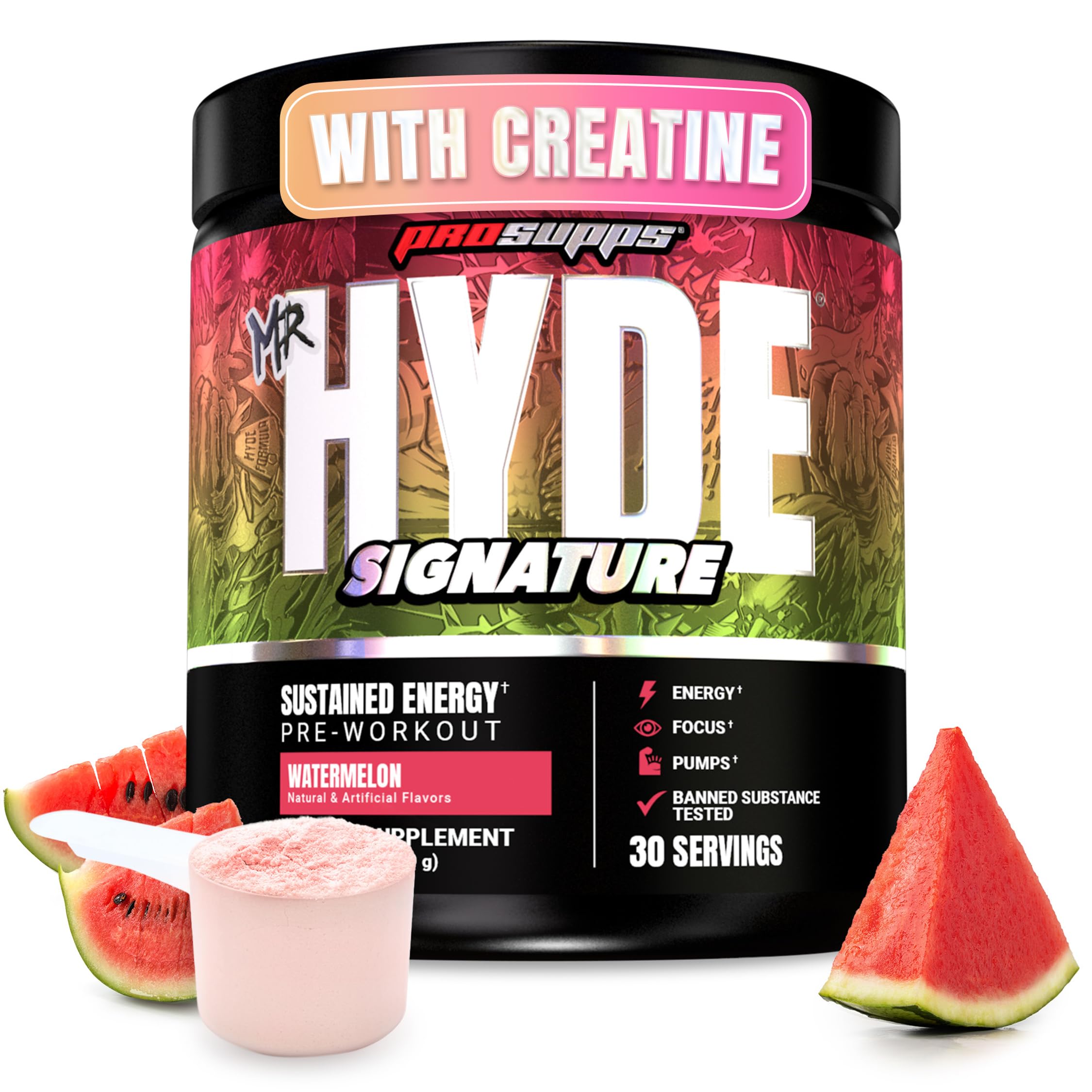 ProSupps Mr. HYDE frente del envase mostrando diseño y dosis clara