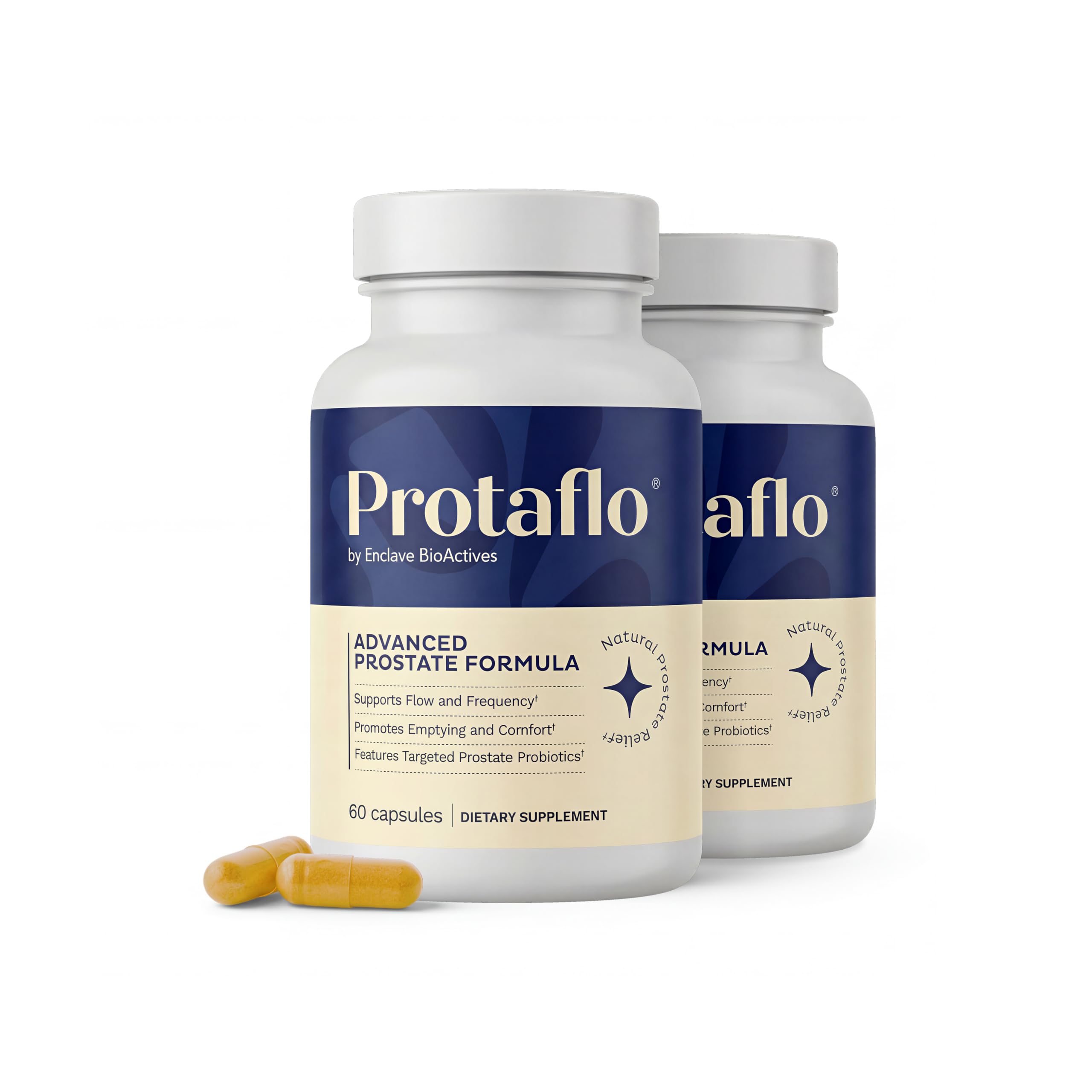 Protaflo envase frontal mostrando presentación y beneficio de flujo urinario