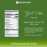 Protein Puck caja de 12 unidades ideal para almacenamiento y abastecimiento semanal