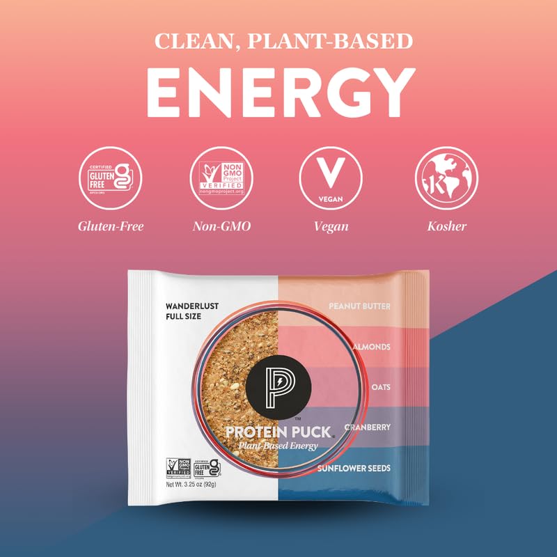 Protein Puck ingredientes: cacahuates, almendras y semillas con nutricion real