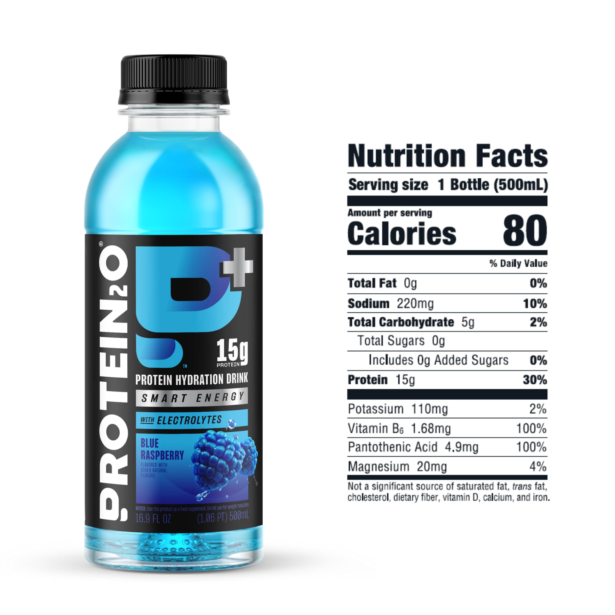 Protein2o botella en mano listocontra comer o beber durante actividad