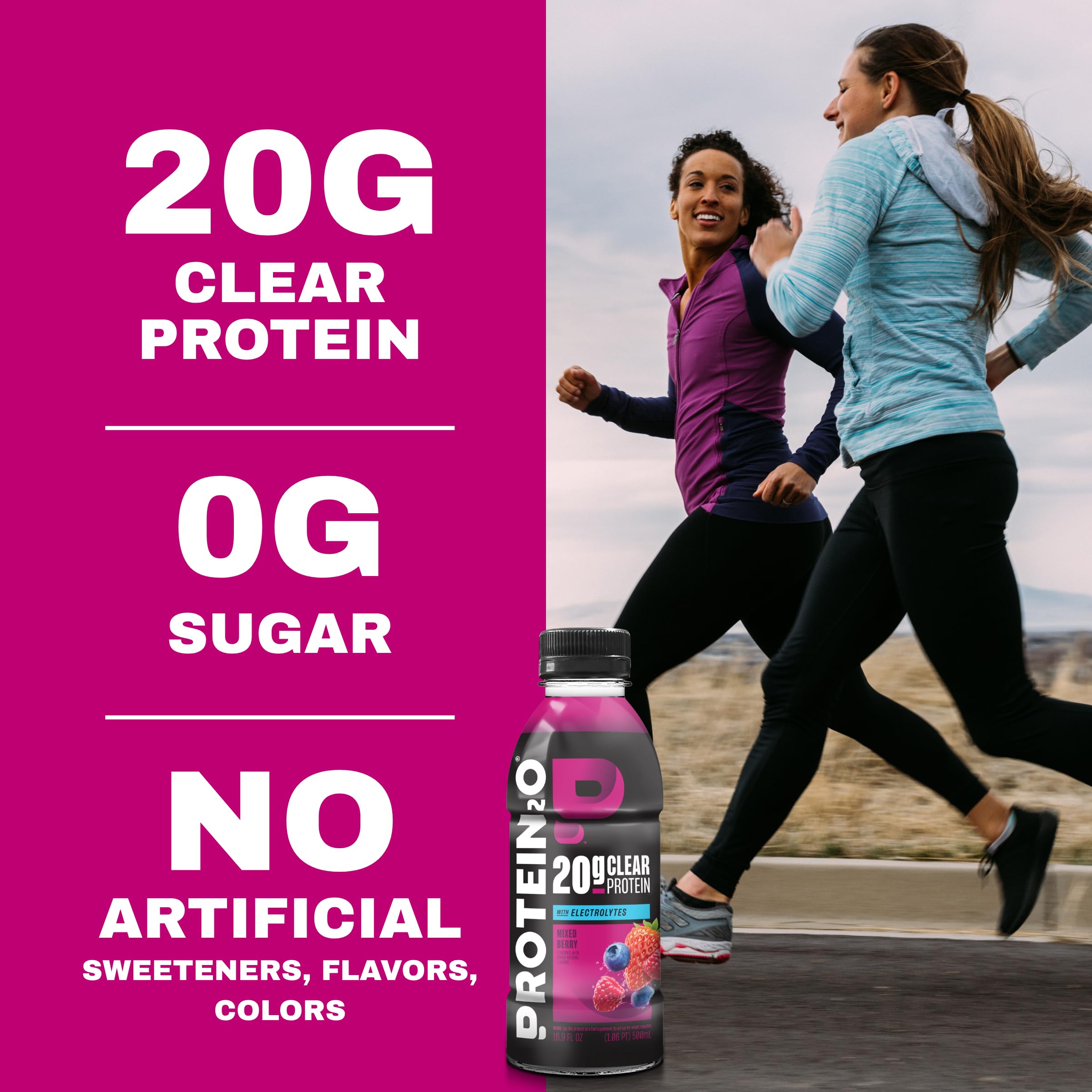 Protein2o botella en mano tras entrenamiento para rápida recuperación