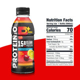 Protein2o botella en mano para comparar tamaño y conveniencia para llevar