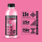 Protein2o comparación de tamaño en mano, ideal para llevar