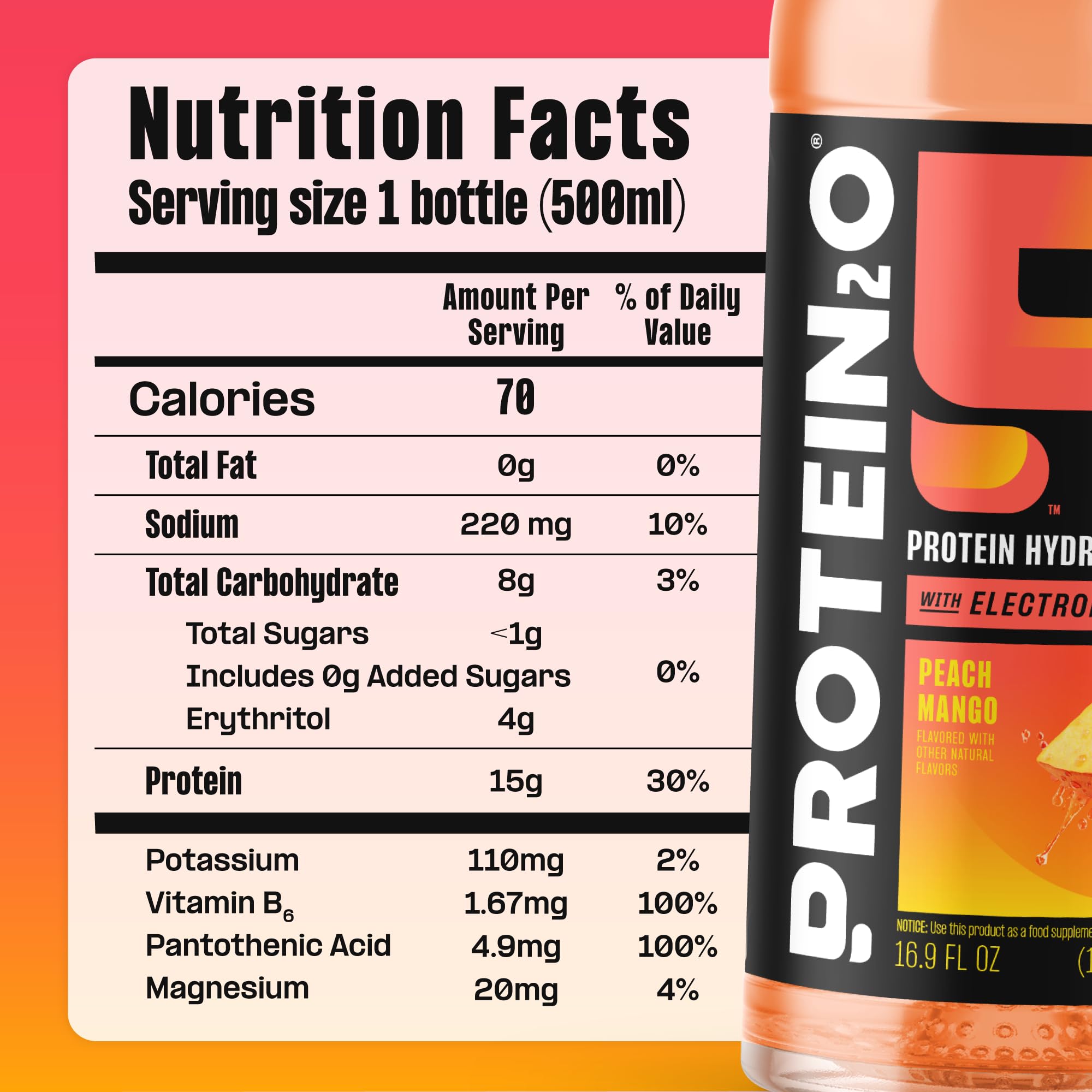 Protein2o pack de 12 botellas ideal para almacenamiento y consumo diario